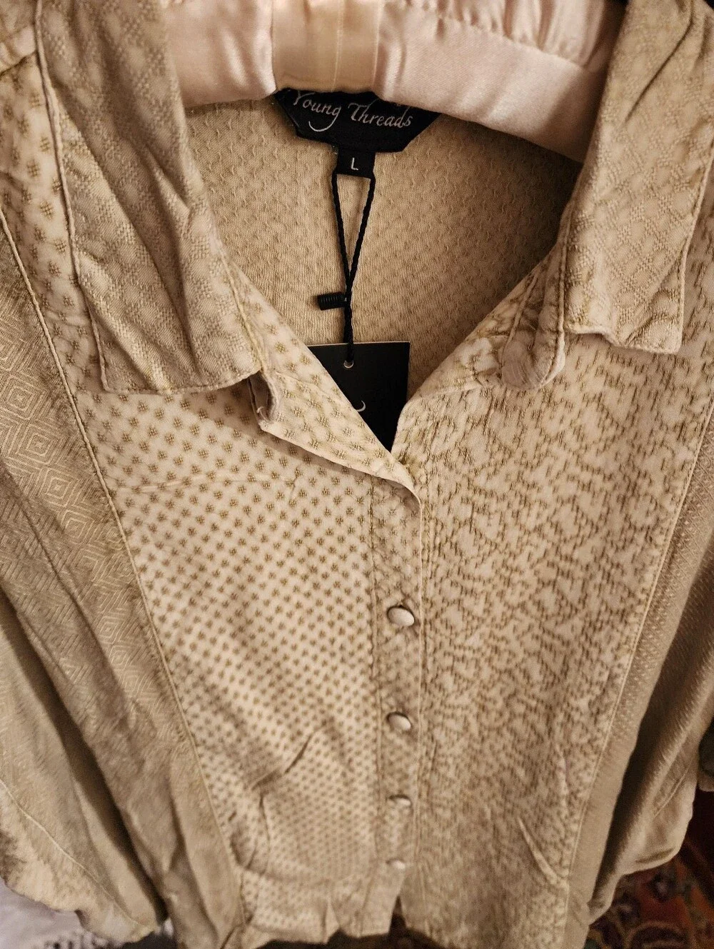 Young Threads Boho Patchwork Blouse